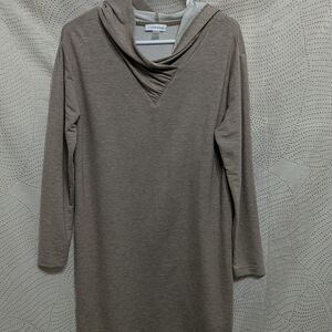 Calvin Klein Long Sleeve Taupe Dress